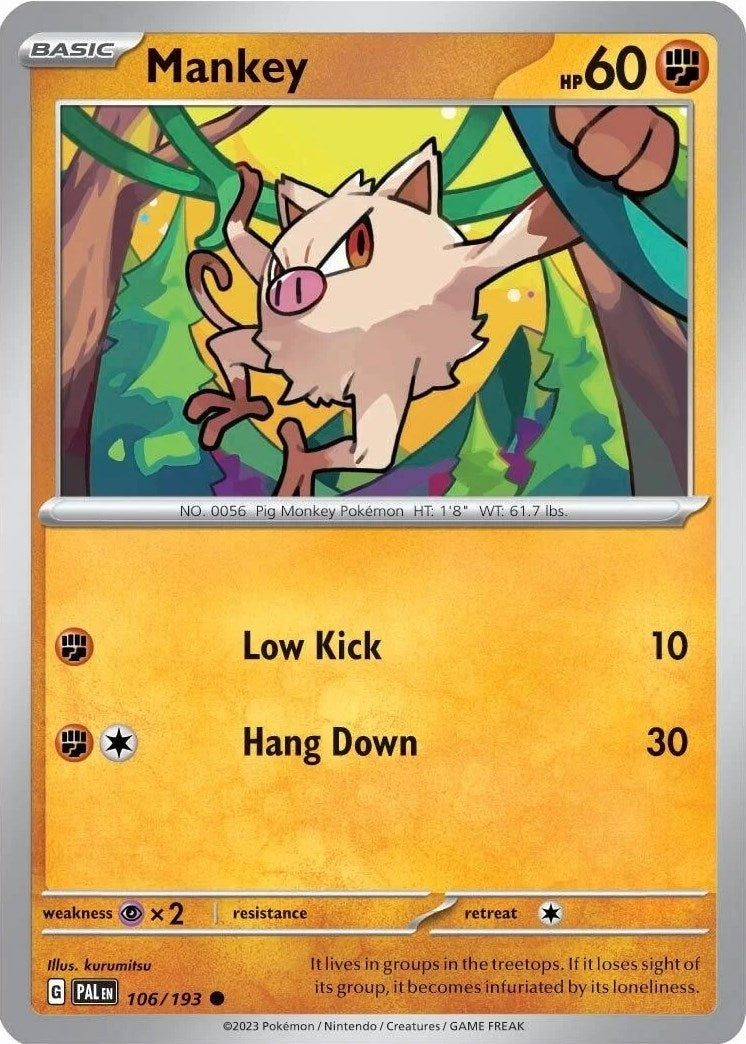 Image for Mankey - 106/193 (Cosmos Holo) (106/193) [Miscellaneous Cards & Products] - Pokemon