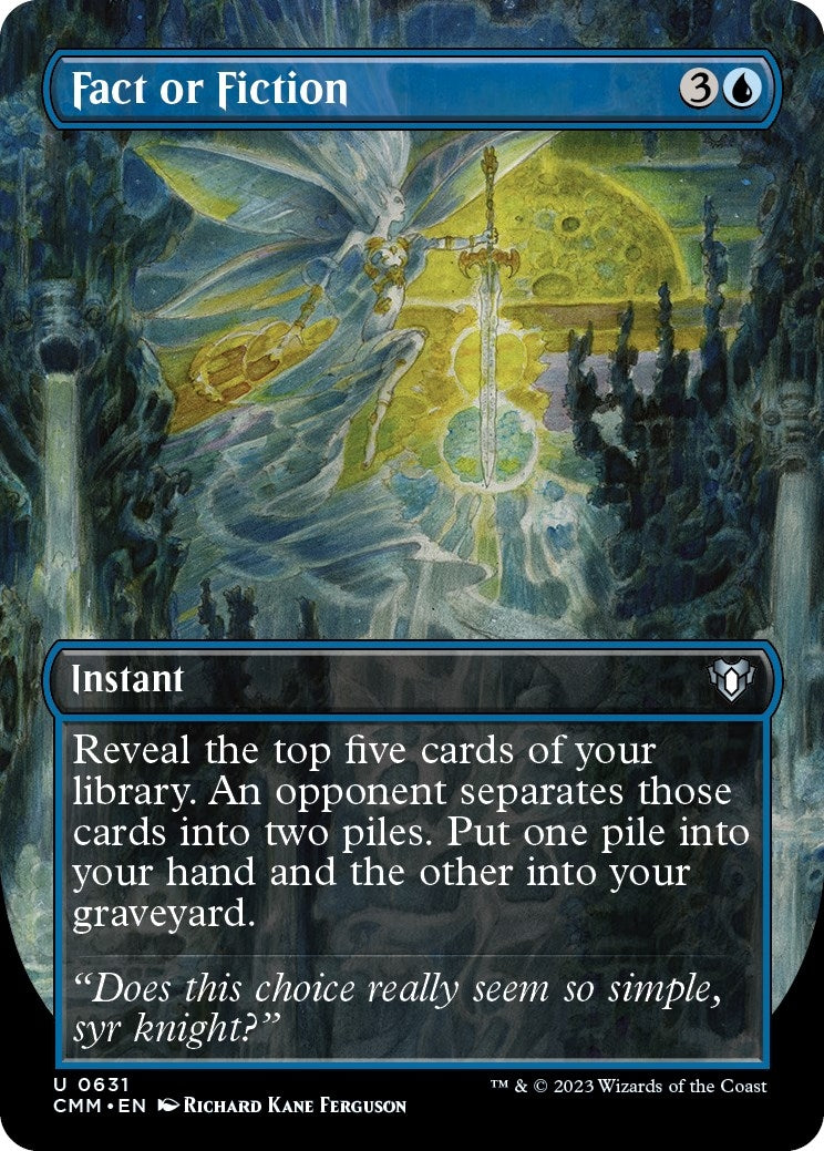 Image for Fact or Fiction (Borderless) (631) [Commander Masters] - Magic: The Gathering