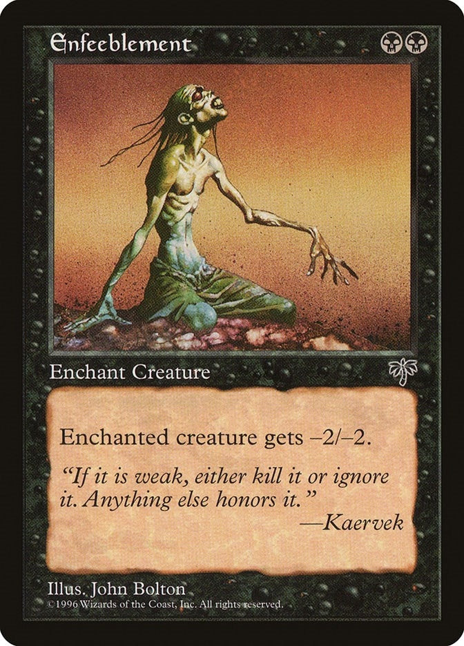 Image for Enfeeblement [Mirage] - Magic: The Gathering
