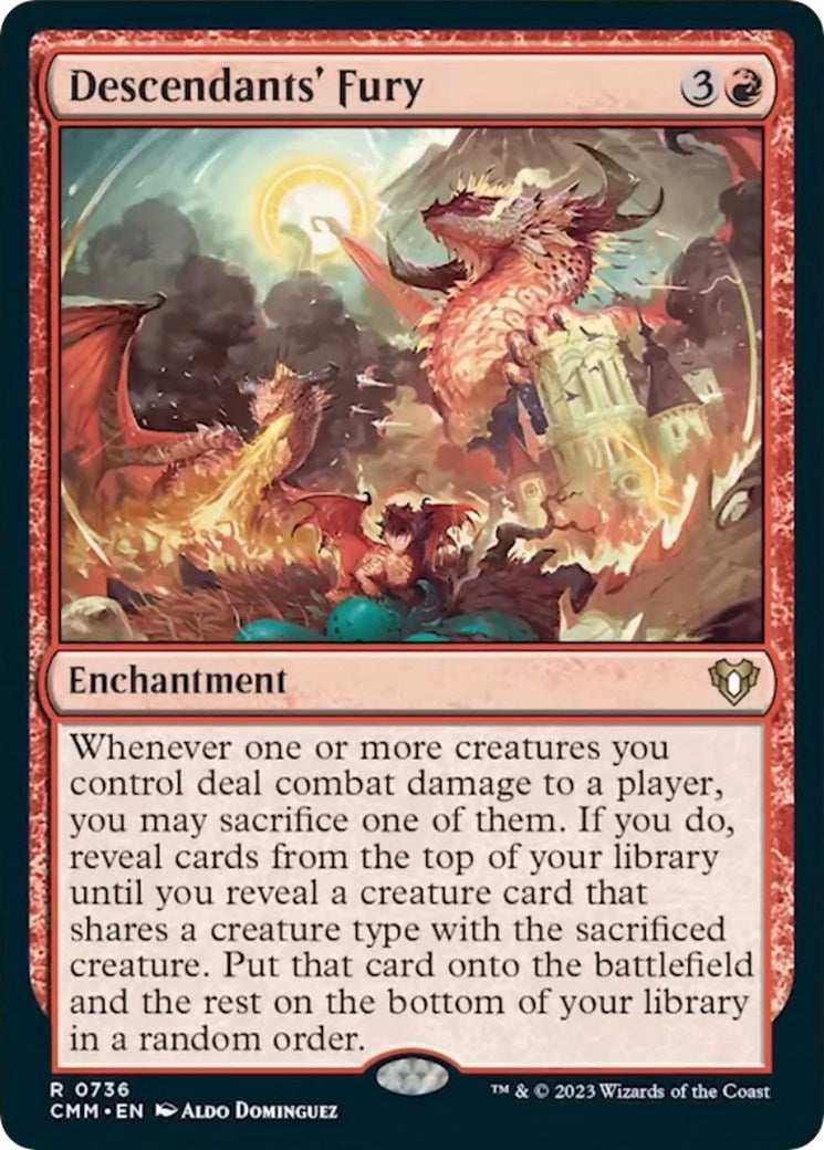 Image for Descendants' Fury (736) [Commander Masters] - Magic: The Gathering