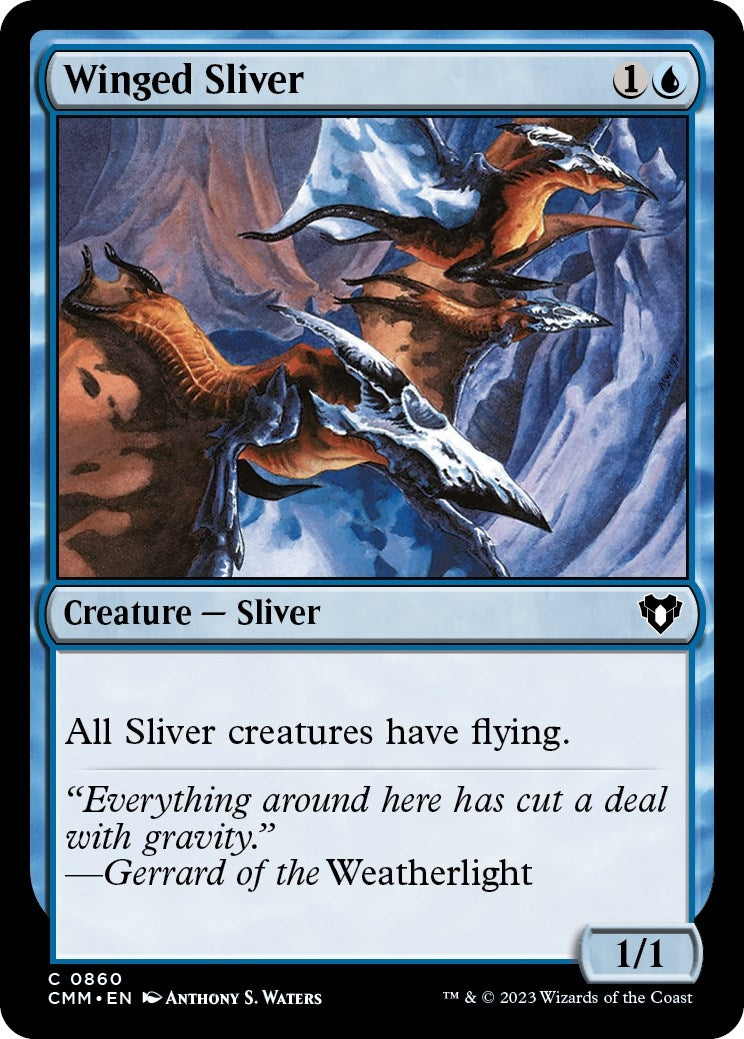 Image for Winged Sliver (860) [Commander Masters] - Magic: The Gathering