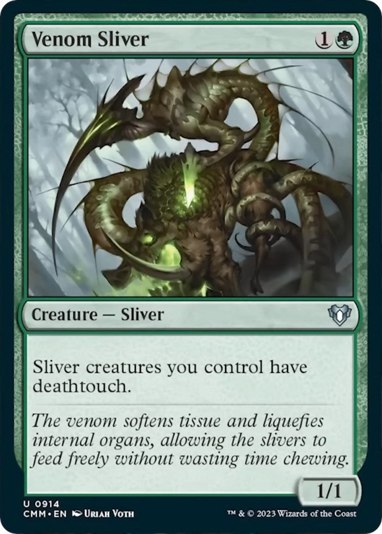 Image for Venom Sliver (914) [Commander Masters] - Magic: The Gathering