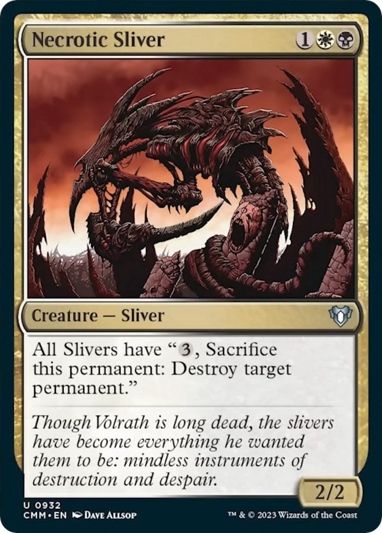 Image for Necrotic Sliver (932) [Commander Masters] - Magic: The Gathering