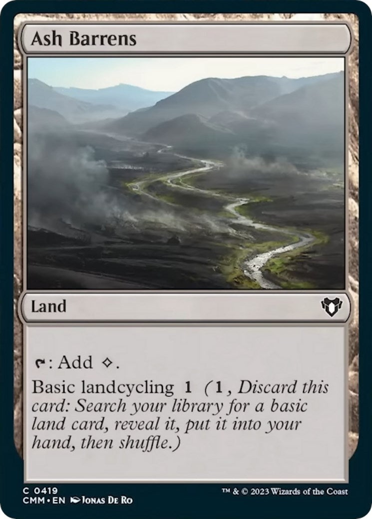 Image for Ash Barrens (419) [Commander Masters] - Magic: The Gathering
