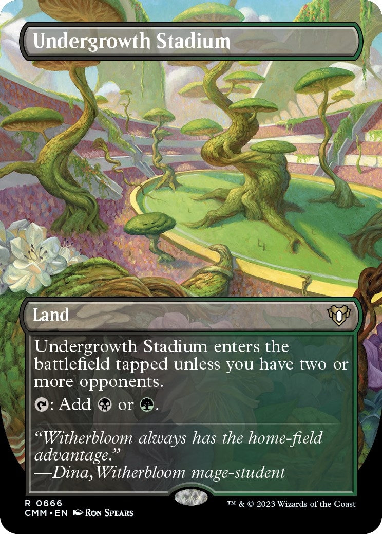 Image for Undergrowth Stadium (Borderless) (666) [Commander Masters] - Magic: The Gathering