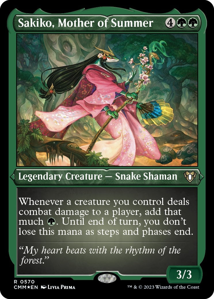 Image for Sakiko, Mother of Summer (Foil Etched) (570) [Commander Masters] - Magic: The Gathering