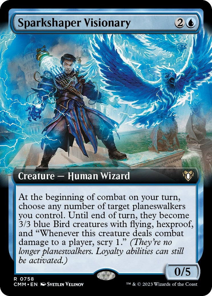 Image for Sparkshaper Visionary (Extended Art) (758) [Commander Masters] - Magic: The Gathering
