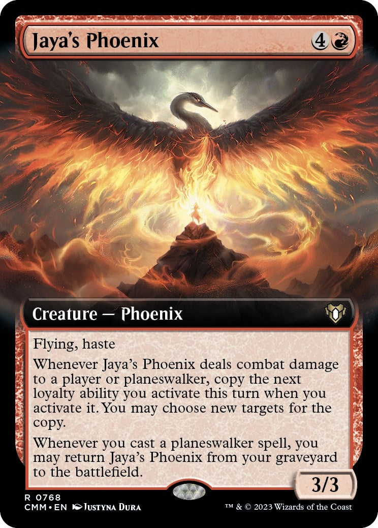 Image for Jaya's Phoenix (Extended Art) (768) [Commander Masters] - Magic: The Gathering