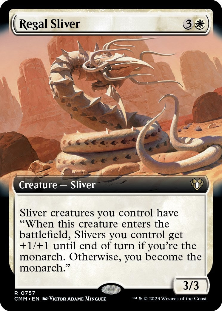 Image for Regal Sliver (Extended Art) (757) [Commander Masters] - Magic: The Gathering