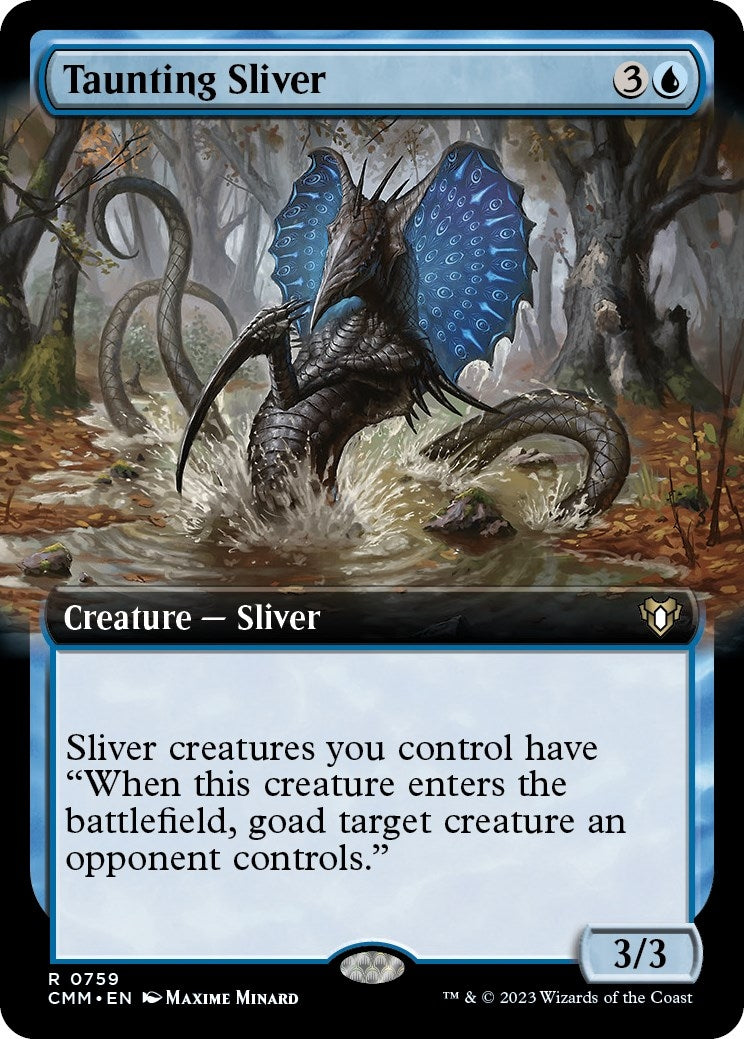 Image for Taunting Sliver (Extended Art) (759) [Commander Masters] - Magic: The Gathering