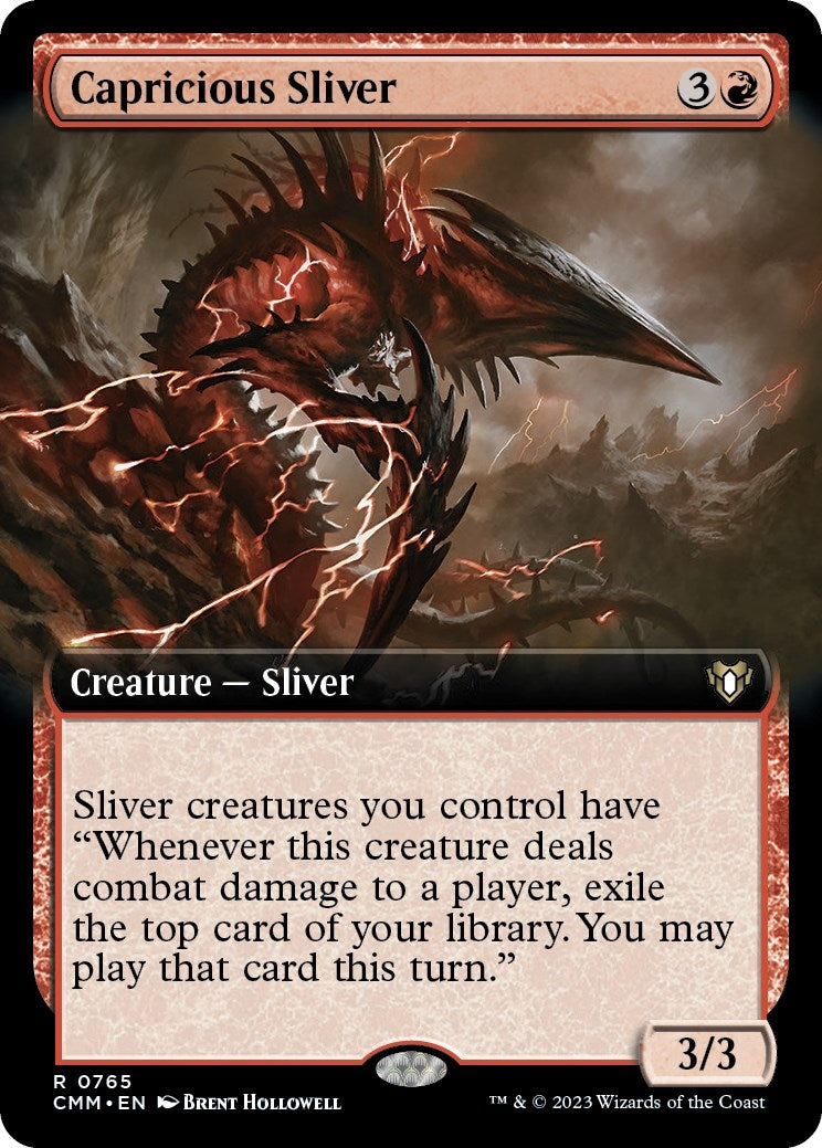 Image for Capricious Sliver (Extended Art) (765) [Commander Masters] - Magic: The Gathering