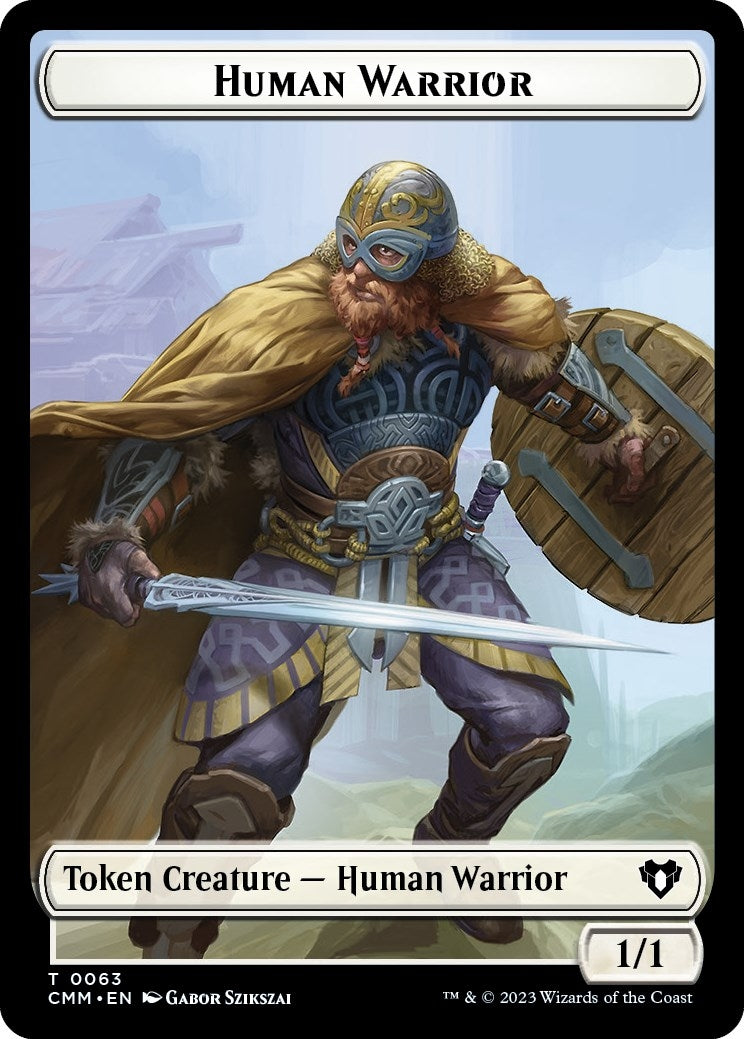 Image for Human Warrior // Zombie Army Double-Sided Token (63 // 69) [Commander Masters] - Magic: The Gathering