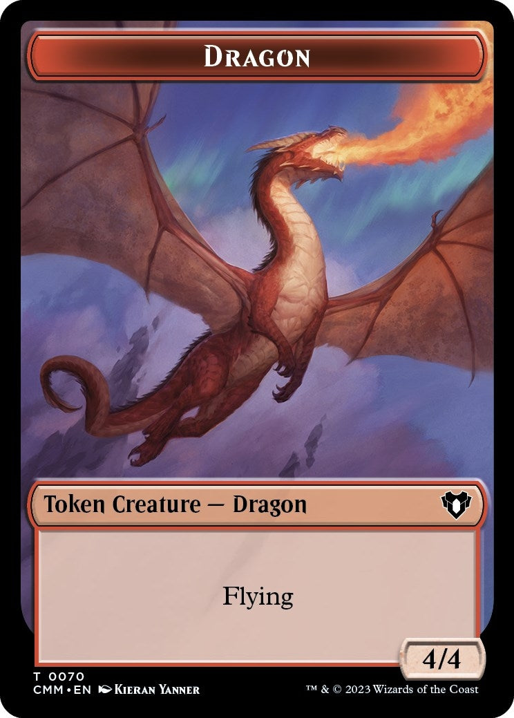 Image for Dragon // Kor Ally Double-Sided Token (70 // 64) [Commander Masters] - Magic: The Gathering
