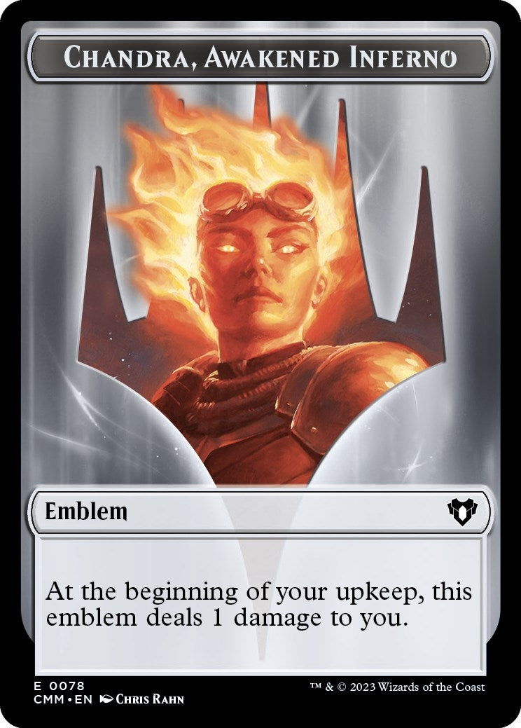 Image for Emblem - Chandra, Awakened Inferno // Wizard Double-Sided Token (78 // 71) [Commander Masters] - Magic: The Gathering