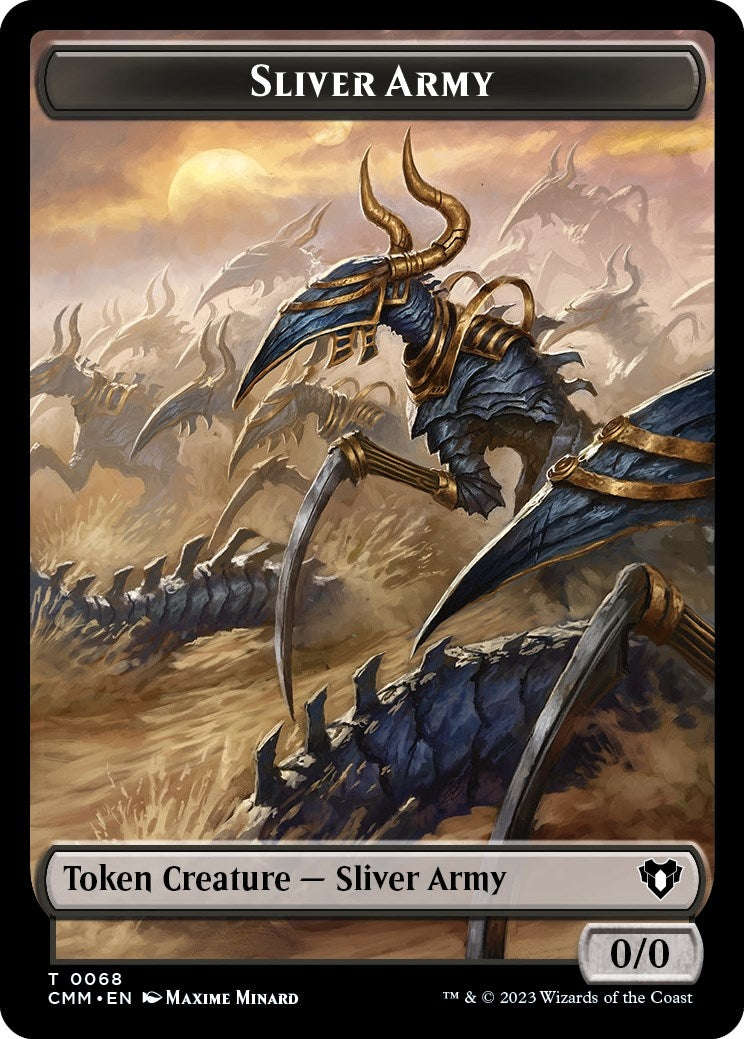 Image for Sliver Army // Sliver Double-Sided Token (68 // 57) [Commander Masters] - Magic: The Gathering