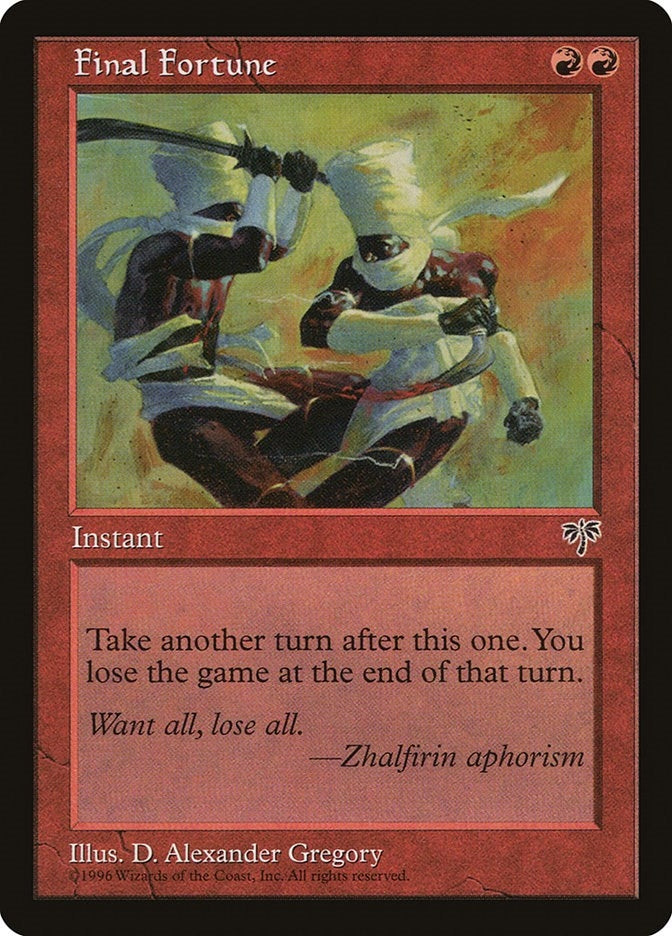 Image for Final Fortune [Mirage] - Magic: The Gathering