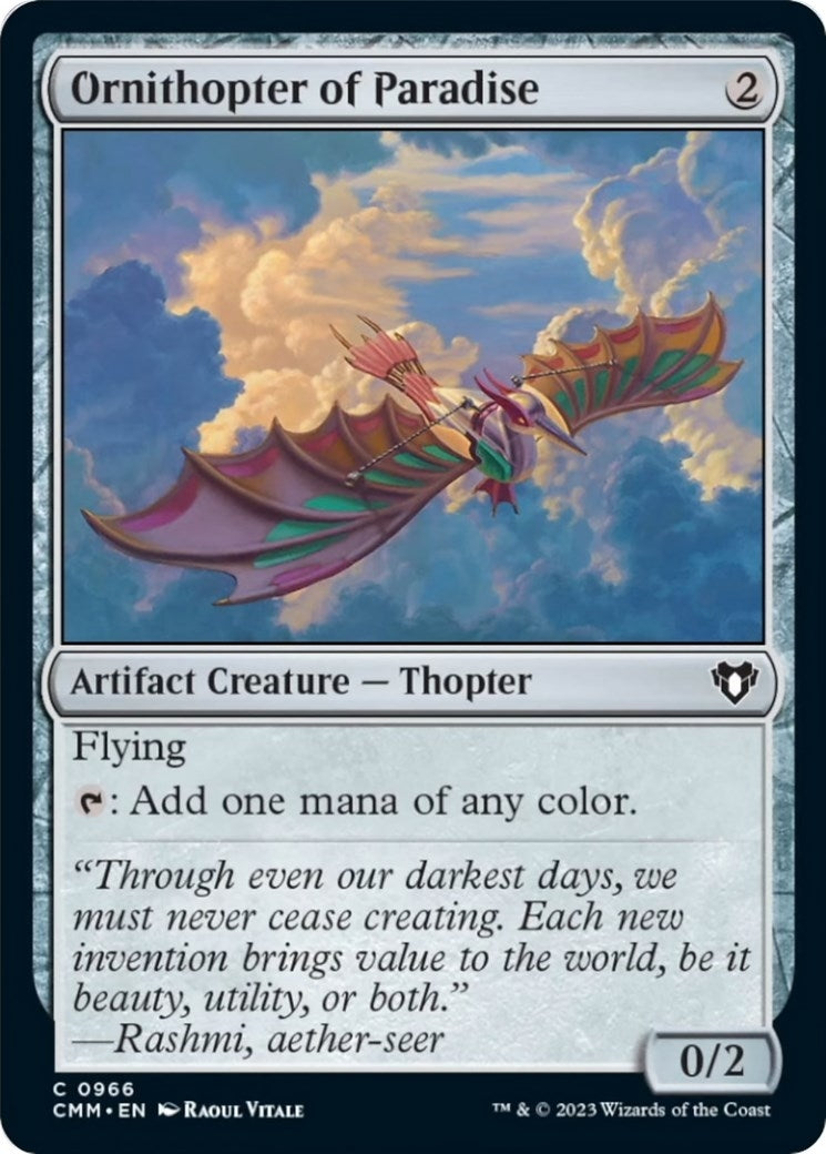 Image for Ornithopter of Paradise (966) [Commander Masters] - Magic: The Gathering