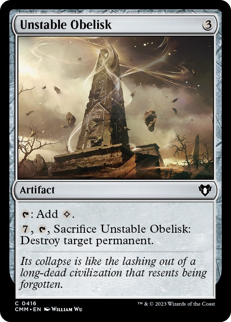 Image for Unstable Obelisk (416) [Commander Masters] - Magic: The Gathering