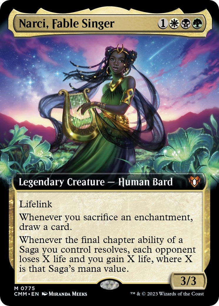 Image for Narci, Fable Singer (Extended Art) (775) [Commander Masters] - Magic: The Gathering