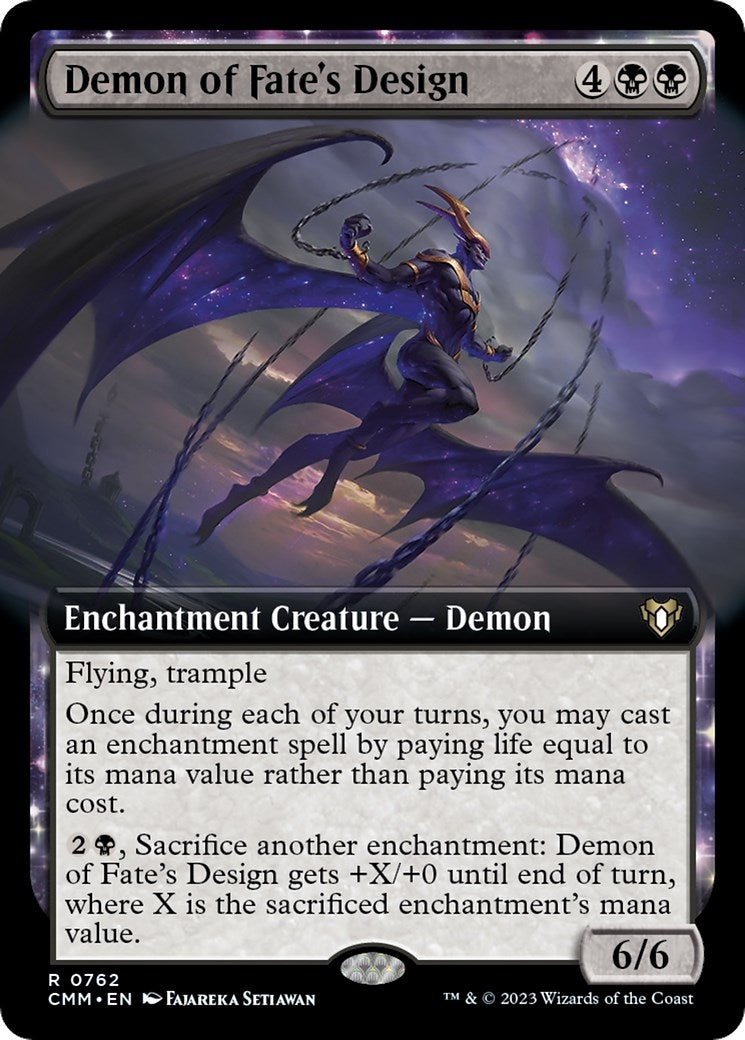 Image for Demon of Fate's Design (Extended Art) (762) [Commander Masters] - Magic: The Gathering