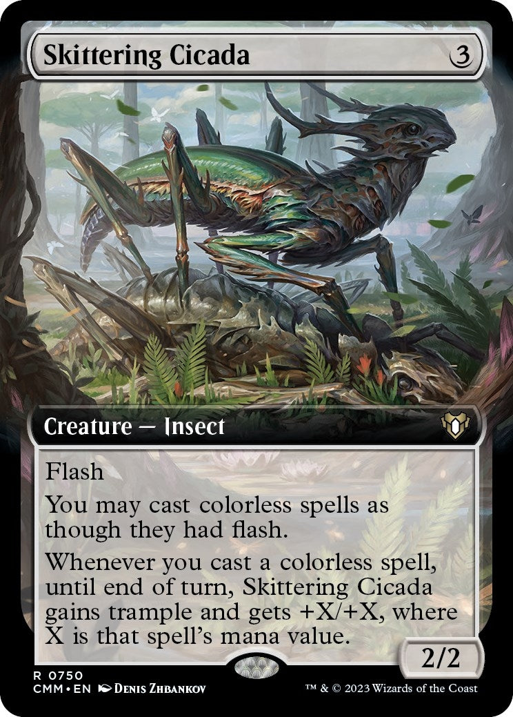 Image for Skittering Cicada (Extended Art) (750) [Commander Masters] - Magic: The Gathering
