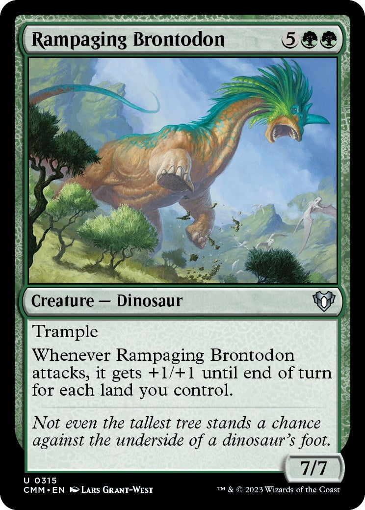 Image for Rampaging Brontodon (315) [Commander Masters] - Magic: The Gathering