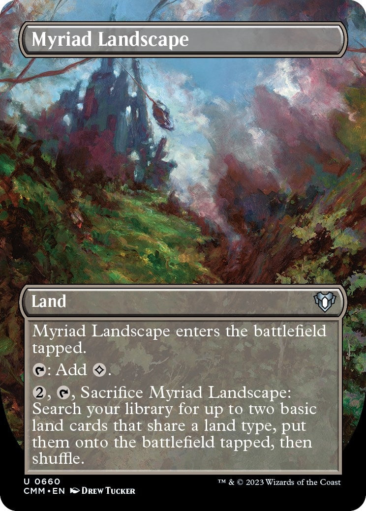 Image for Myriad Landscape (Borderless) (660) [Commander Masters] - Magic: The Gathering