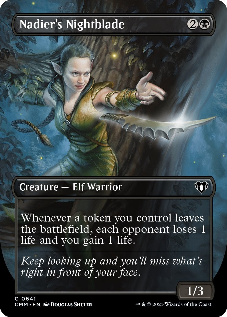 Image for Nadier's Nightblade (Borderless) (641) [Commander Masters] - Magic: The Gathering