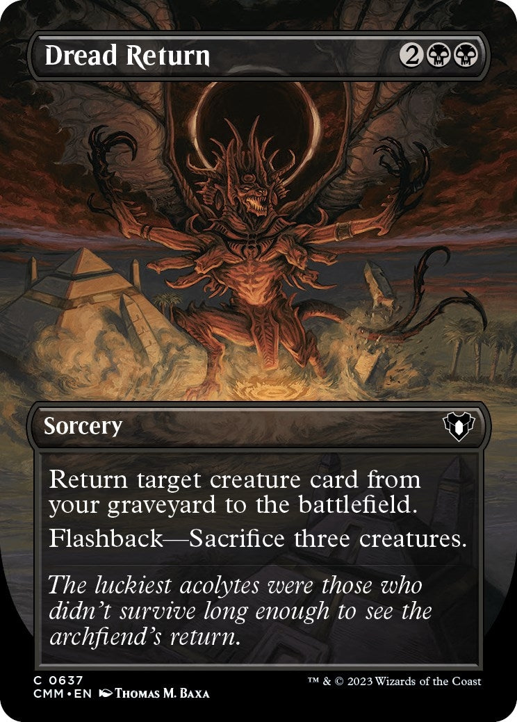 Image for Dread Return (Borderless) (637) [Commander Masters] - Magic: The Gathering