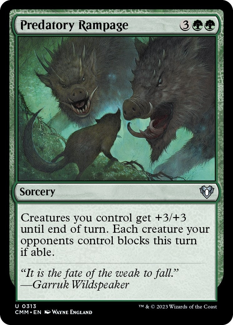 Image for Predatory Rampage (313) [Commander Masters] - Magic: The Gathering