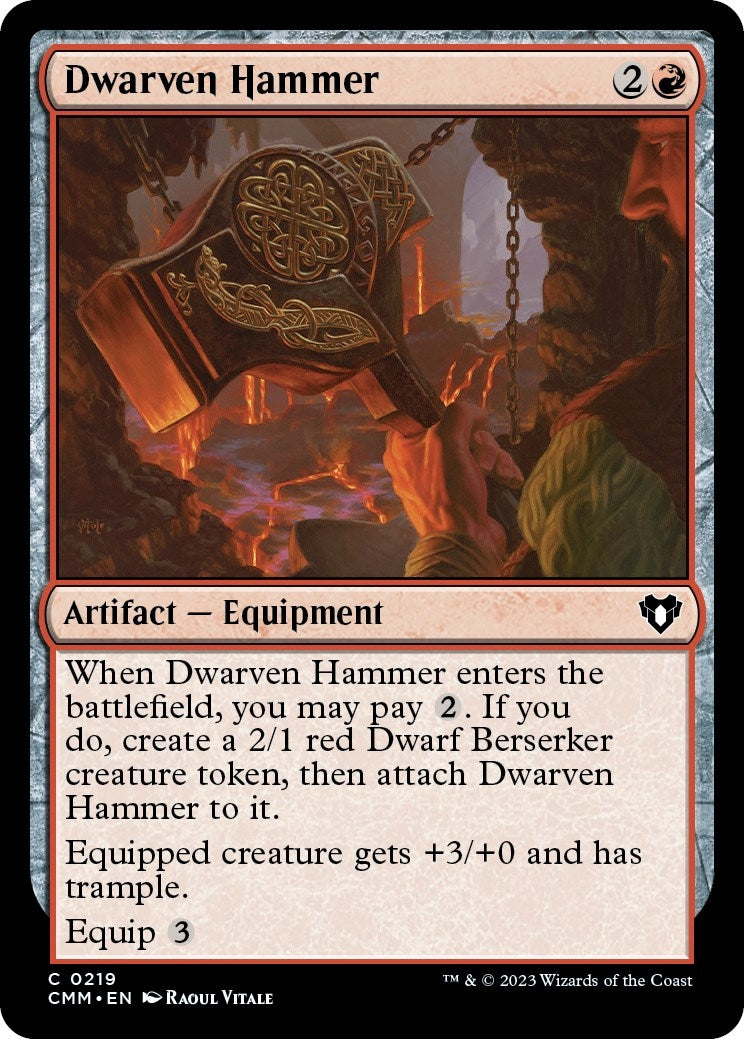 Image for Dwarven Hammer (219) [Commander Masters] - Magic: The Gathering