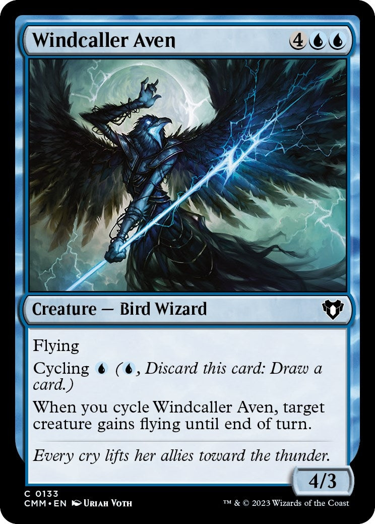 Image for Windcaller Aven (133) [Commander Masters] - Magic: The Gathering