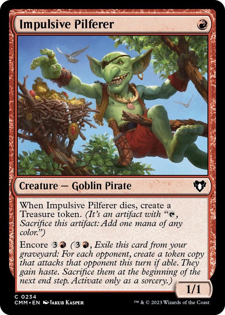 Image for Impulsive Pilferer (234) [Commander Masters] - Magic: The Gathering