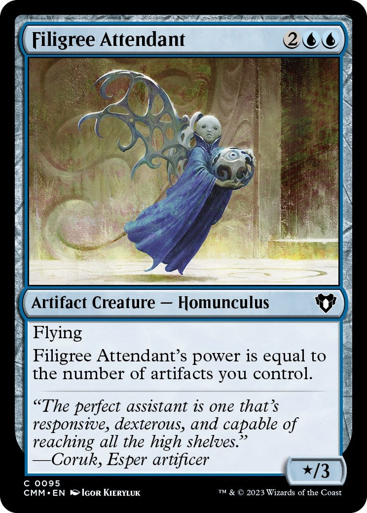 Image for Filigree Attendant (95) [Commander Masters] - Magic: The Gathering
