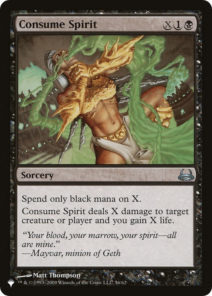 Image for Consume Spirit (56/62) [The List Reprints] - Magic: The Gathering