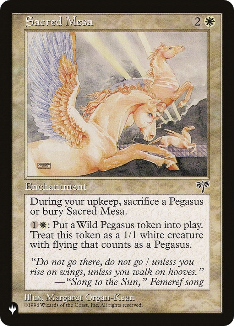 Image for Sacred Mesa [The List Reprints] - Magic: The Gathering