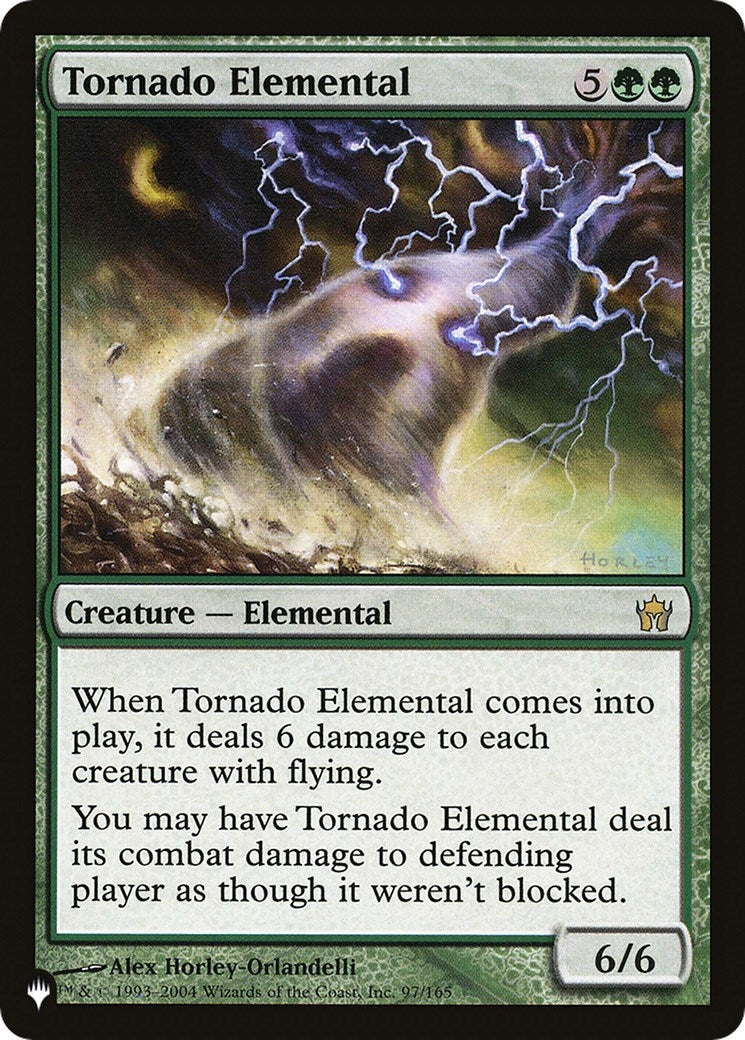 Image for Tornado Elemental (97/165) [The List Reprints] - Magic: The Gathering
