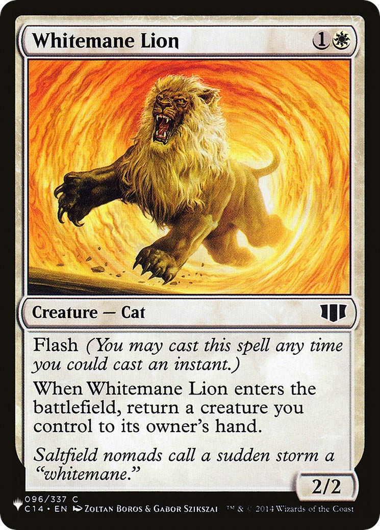 Image for Whitemane Lion (C14) (096/337) [The List Reprints] - Magic: The Gathering