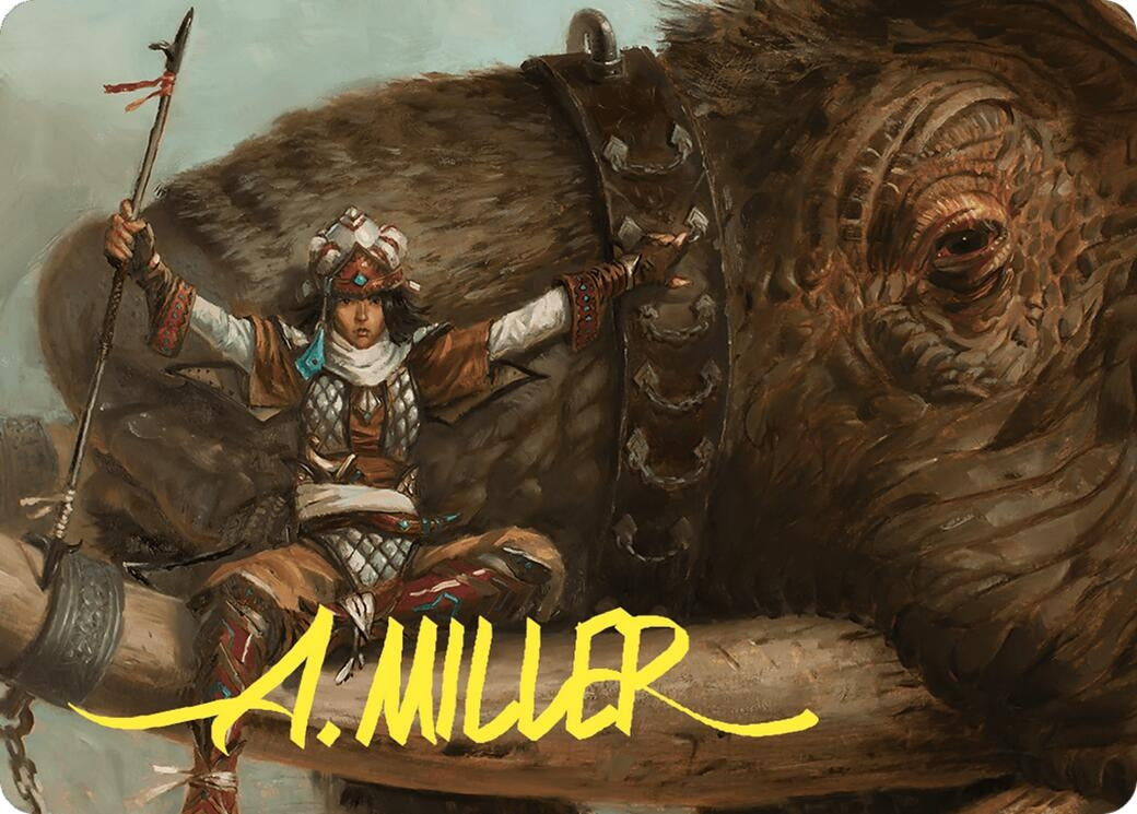 Image for Tuskguard Captain Art Card (Gold-Stamped Signature) (16) [Commander Masters] - Magic: The Gathering