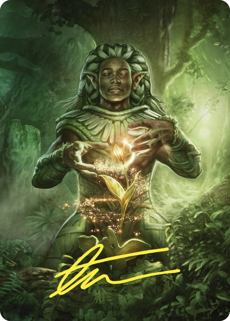 Image for Elvish Mystic Art Card (Gold-Stamped Signature) (41) [Commander Masters] - Magic: The Gathering