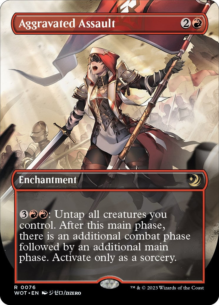 Image for Aggravated Assault (Anime Borderless) (76) [Wilds of Eldraine: Enchanting Tales] - Magic: The Gathering