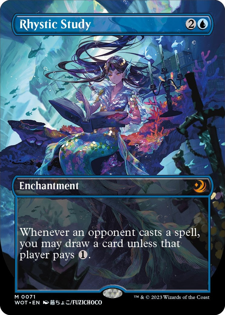 Image for Rhystic Study (Anime Borderless) (71) [Wilds of Eldraine: Enchanting Tales] - Magic: The Gathering