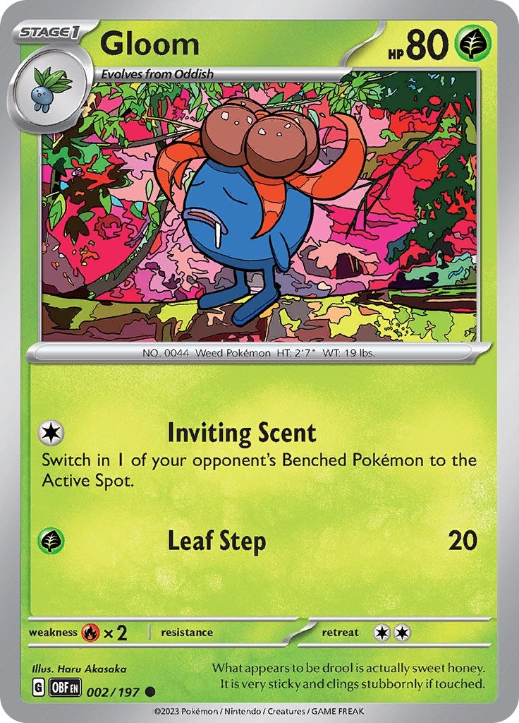 Image for Gloom (002/197) [SV03: Obsidian Flames] - Pokemon
