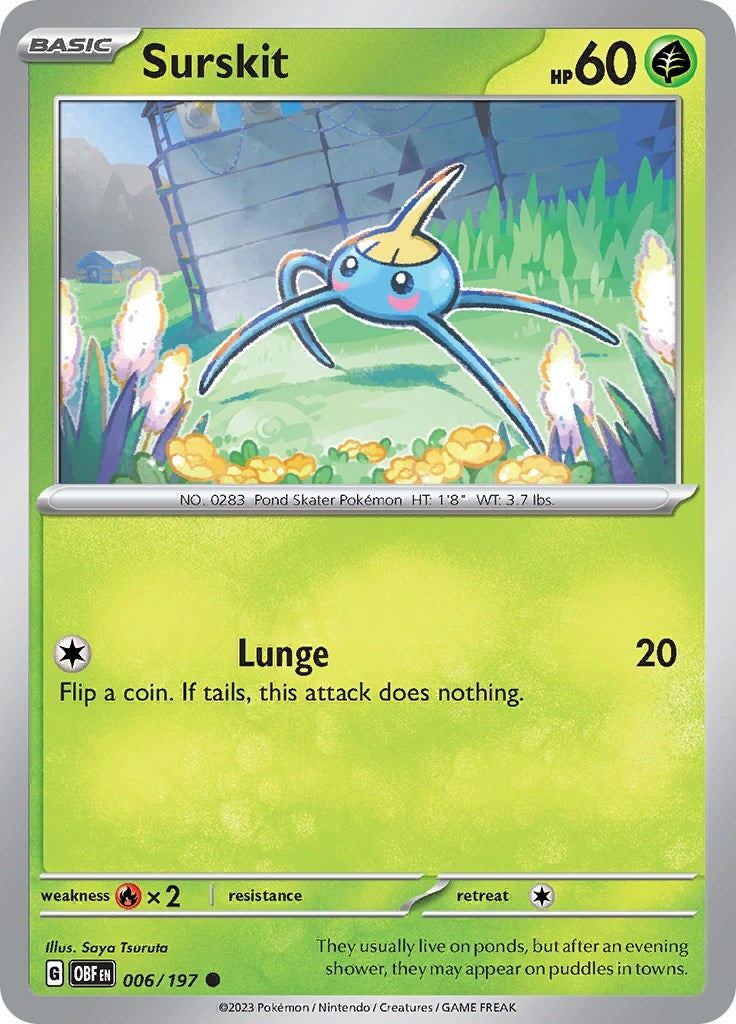 Image for Surskit (006/197) [SV03: Obsidian Flames] - Pokemon