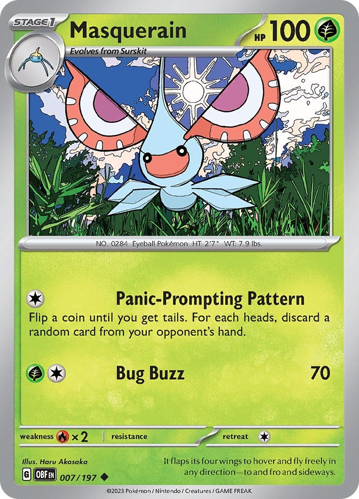 Image for Masquerain (007/197) [SV03: Obsidian Flames] - Pokemon