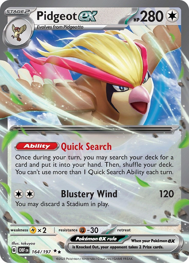 Pidgeot ex (164/197) [SV03: Obsidian Flames]