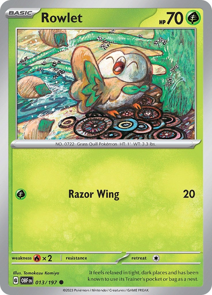 Image for Rowlet (013/197) [SV03: Obsidian Flames] - Pokemon