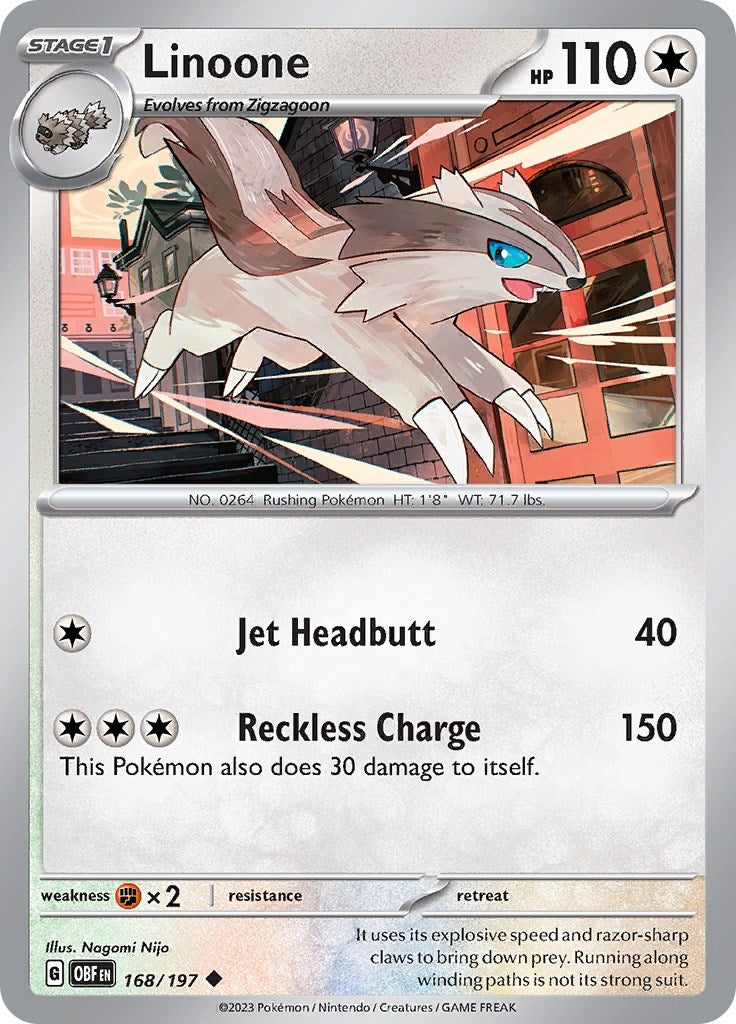 Image for Linoone (168/197) [SV03: Obsidian Flames] - Pokemon