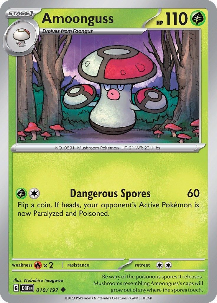Image for Amoonguss (010/197) [SV03: Obsidian Flames] - Pokemon
