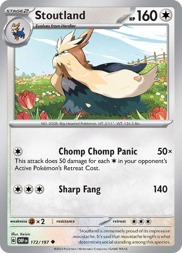 Image for Stoutland (172/197) [SV03: Obsidian Flames] - Pokemon